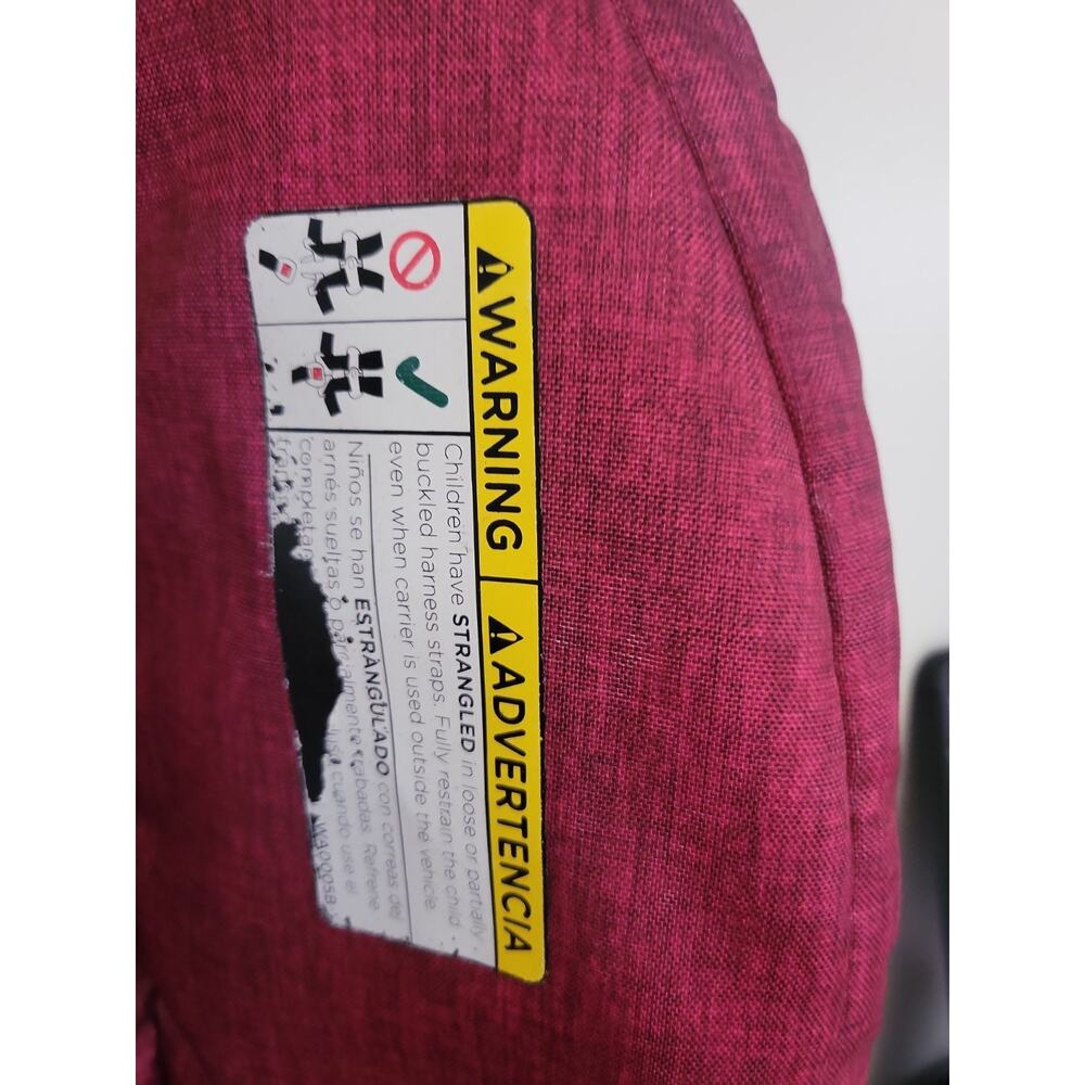 Evenflo Litemax Omni Baby Car Seat Fabric Cover Padding Cushion Pad Burgundy - Picture 7 of 15